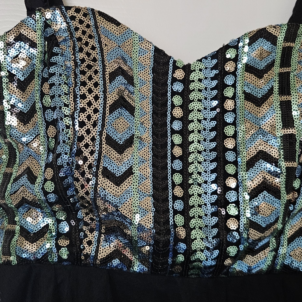 Teeze Me Black Sequin Dress - Picture 3 of 6